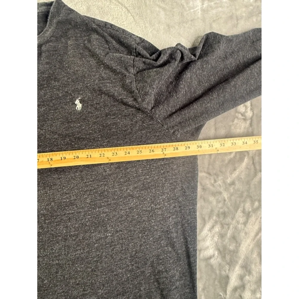 Polo Ralph Lauren Classic Fit Men's T-Shirt 4 Xlt Gray Ribbed Crew Neck